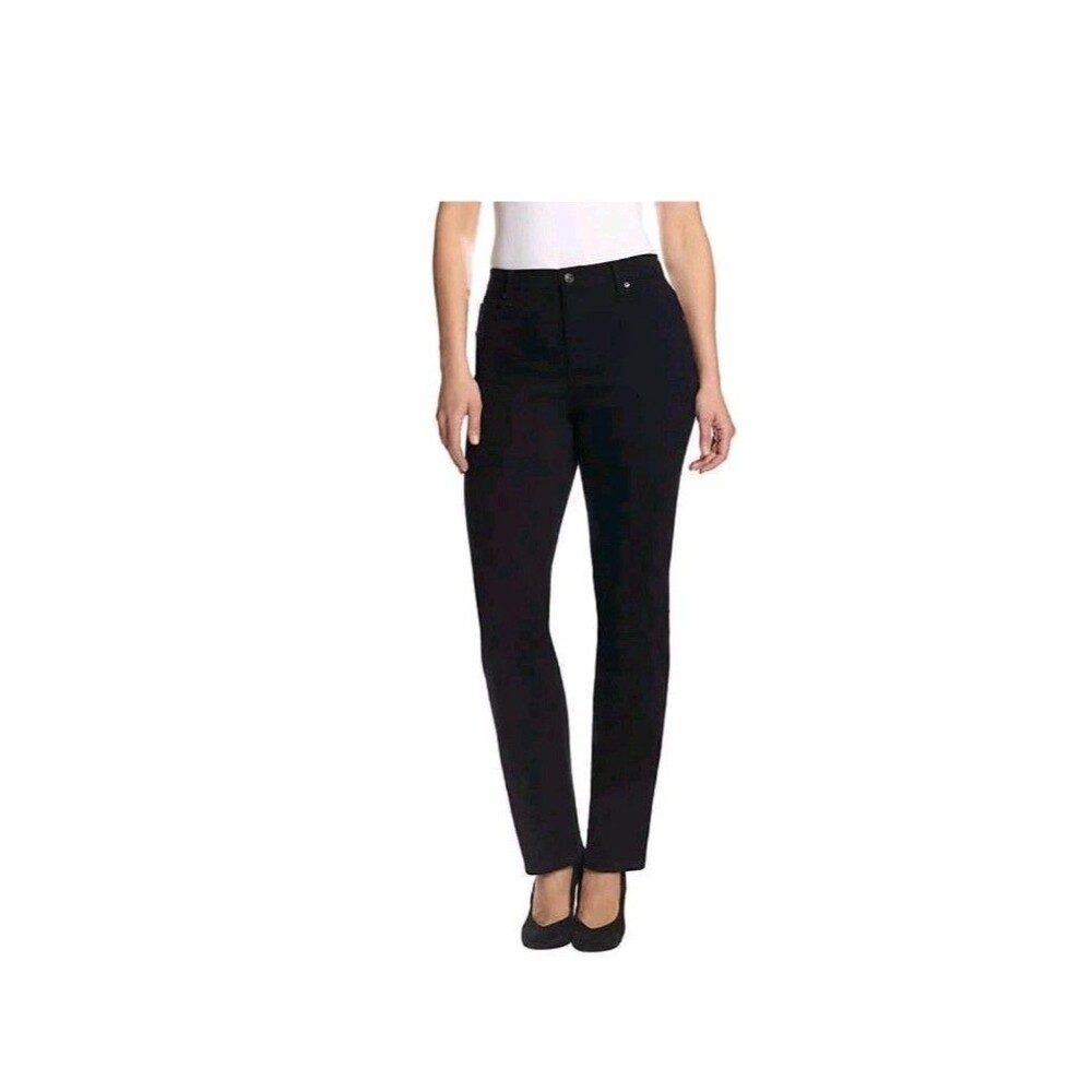 Gloria Vanderbilt Amanda Straight Leg Jeans Women's 12 Black